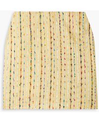 Savannah Morrow - Cha-cha Striped Fil Coupé Silk And Cotton-blend Mini Skirt - Lyst