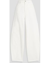 TOTEME - High-Rise Barrel-Leg Jeans - Lyst