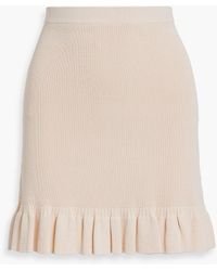 Sandro - Longoria Ruffled Stretch-knit Mini Skirt - Lyst