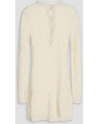 Loulou de Saison - Evan Pointelle-knit Cotton-blend Mini Dress - Lyst