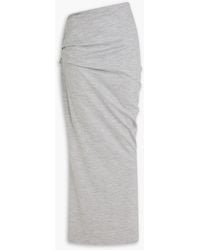 Entire studios - Ruched Wool-Jersey Maxi Pencil Skirt - Lyst