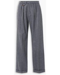 Fortela - Jem bundfaltenhose mit geradem bein aus wolle mit nadelstreifen - Lyst
