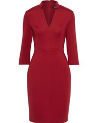 Badgley Mischka Neoprene Dress Claret - Red