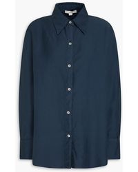 Vince - Hemd aus twill aus einer baumwoll-seidenmischung - Lyst