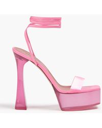 AMINA MUADDI - Plateausandalen "sita" aus pvc und veloursleder - Lyst