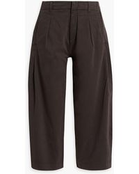 Rag & Bone - Donovan Cropped Cotton-blend Twill Wide-leg Pants - Lyst