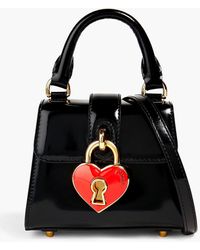 Moschino - Heart Lock Patent-leather Tote - Lyst