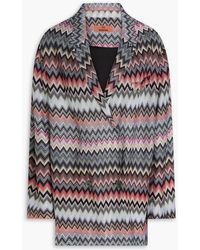 Missoni - Crochet-knit Cotton-blend Blazer - Lyst