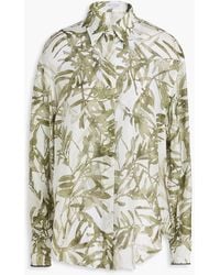 Brunello Cucinelli - Printed Silk Shirt - Lyst