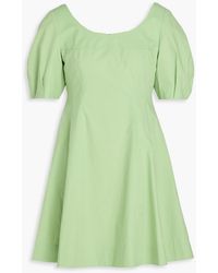 Theory - Cotton-blend Poplin Mini Dress - Lyst