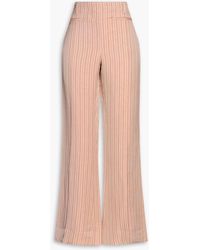 Acne Studios - Striped Linen-blend Wide-leg Pants - Lyst