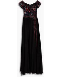 Zuhair Murad - Off-the-shoulder Embellished Silk-blend Tulle And Chiffon Gown - Lyst