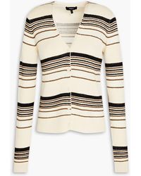 Theory - Otto Striped Wool-blend Cardigan - Lyst