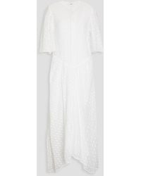 Isabel Marant - Lace-trimmed Broderie Anglaise Cotton Midi Dress - Lyst