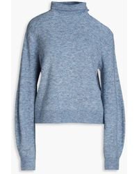 Maje - Cutout Ribbed-knit Turtleneck Sweater - Lyst