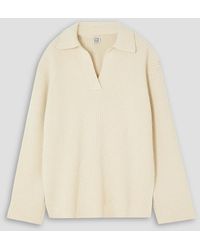 TOTEME - Oversized Ribbed Wool And Cashmere-blend Sweater - Lyst