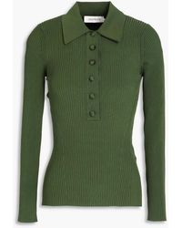 Zimmermann - Ribbed Jersey Polo Shirt - Lyst