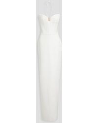 Rasario - Tulle-trimmed Twill Maxi Dress - Lyst