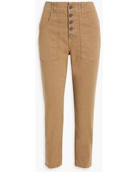 Veronica Beard - Arya Cropped Cotton-blend Twill Tapered Pants - Lyst
