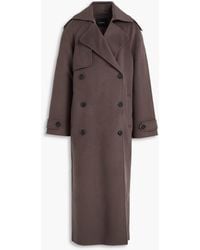 A.Emery - Elmore Double-breasted Wool-blend Twill Coat - Lyst