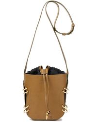 See By Chloé See By Chloé Alvy Ring-embellished Leather Bucket Bag - Multicolour