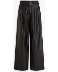 Petar Petrov - Hero Leather Wide-Leg Pants - Lyst
