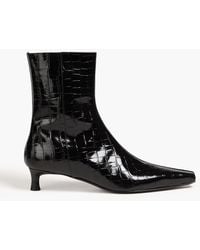 By Malene Birger - Micella Croc-effect Leather Ankle Boots - Lyst