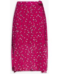 Rag & Bone - Lily Floral-print Georgette Wrap Skirt - Lyst