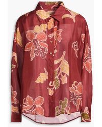 HANNAH - Stevie Floral-print Silk-satin Shirt - Lyst