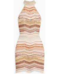 Missoni - Metallic Crochet-Knit Mini Dress - Lyst