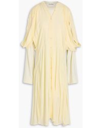 Acne Studios - Layered Crepon Midi Dress - Lyst