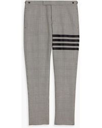 Thom Browne - Striped Prince Of Wales Checked Wool-Tweed Pants - Lyst
