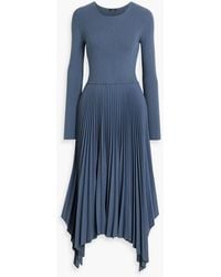 JOSEPH - Deron Pleated Wool-blend Midi Dress - Lyst