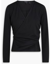 Theory - Jersey Wrap Top - Lyst