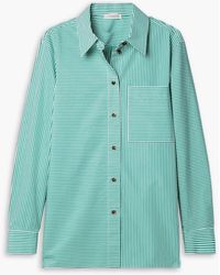 Lafayette 148 New York - Greyson Striped Cotton-poplin Shirt - Lyst