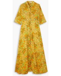 Tory Burch - Floral-print Cotton-voile Maxi Dress - Lyst