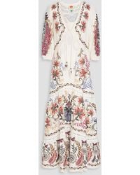 FARM Rio Ainika Shell Lenzing Ecovero Euroflax Maxi Dress, Ainika Shell in  Red | Lyst UK