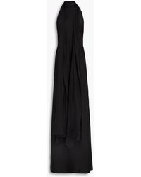 Halston - Speranza Draped Chiffon And Satin Gown - Lyst