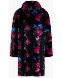 Vivetta - Oversized Floral-print Faux Fur Coat - Lyst