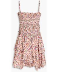 Isabel Marant - Anka Floral-Print Cotton-Voile Mini Dress - Lyst