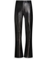 Sandro - Leather Bootcut Pants - Lyst