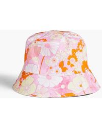 Maje - Floral-print Cotton-canvas Bucket Hat - Lyst