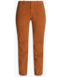 Nili Lotan - Cropped Stretch-cotton Twill Tapered Pants - Lyst
