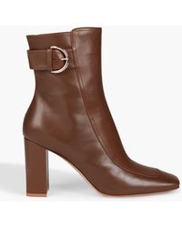 Gianvito Rossi - Buckled Leather Ankle Boots - Lyst