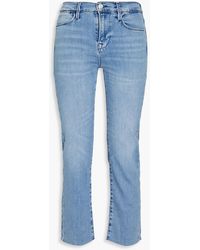 FRAME - Le High Cropped High-rise Straight-leg Jeans - Lyst