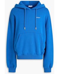 Off-White c/o Virgil Abloh - Printed French Cotton-Terry Hoodie - Lyst