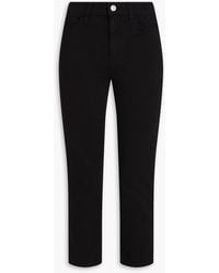 FRAME - Le high straight cropped high-rise straight-leg jeans - Lyst