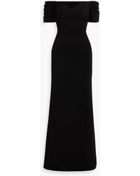 Badgley Mischka - Off-The-Shoulder Cutout Crepe Gown - Lyst