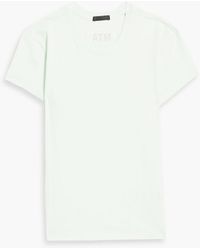 ATM - T-shirt aus baumwoll-jersey mit flammgarneffekt - Lyst