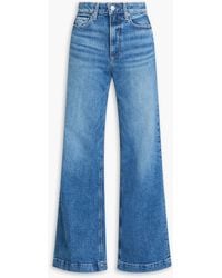 PAIGE - Harper Faded High-Rise Wide-Leg Jeans - Lyst